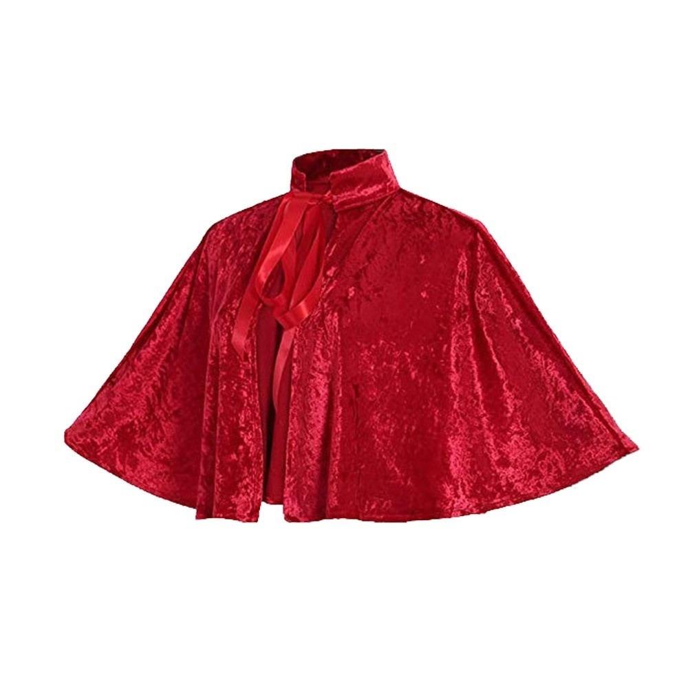 Victorian Cosplay Velvet Cape Vintage Steampunk Shawl New Women's Shawl Coat Halloween Party
