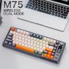 FREEWOLF M75 Wireless Mechanical Gaming Keyboard 2.4G/ Dual Mode 82 Keys RGB Multimedia Anti-Ghosting ABS+PC Private Mold