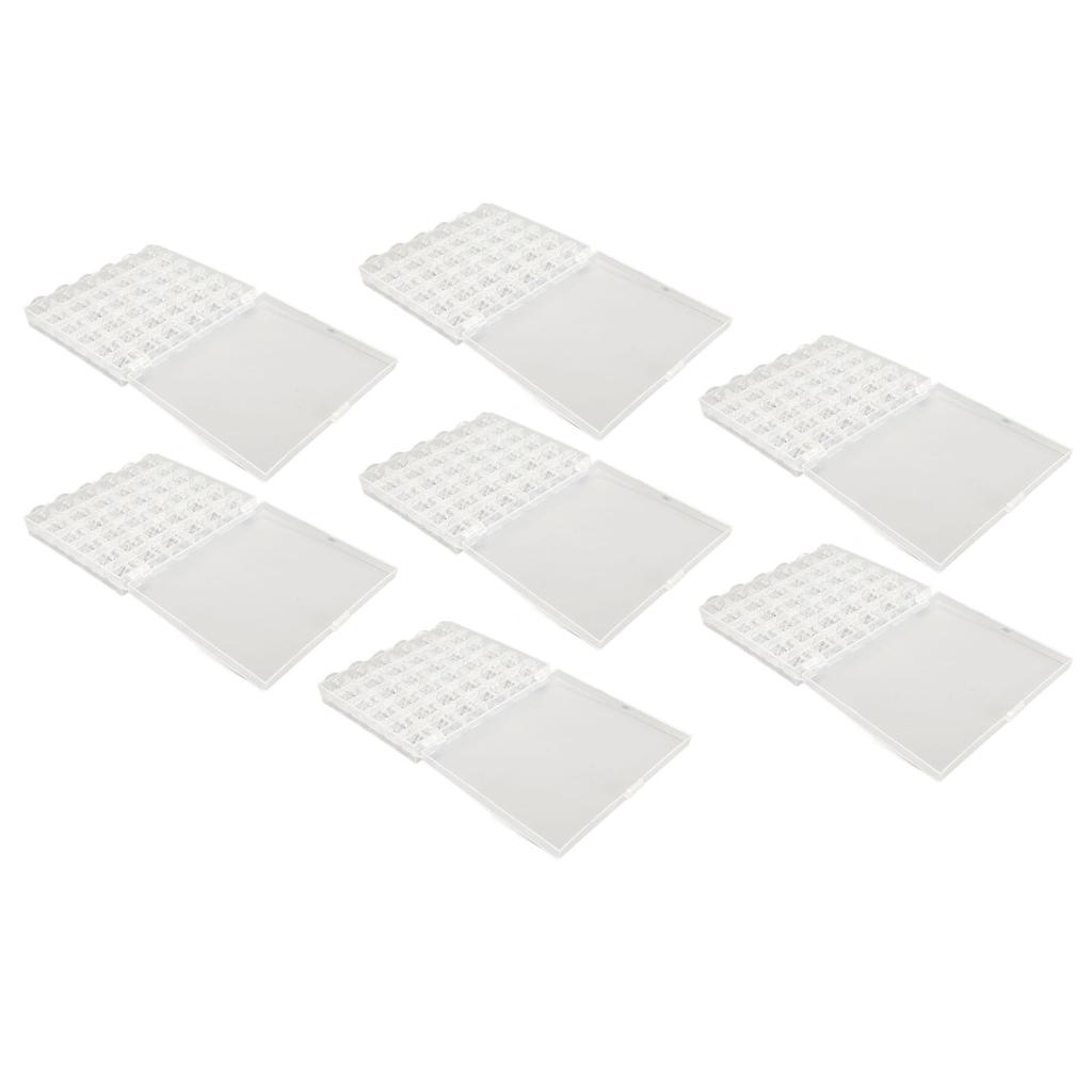 10 Sets Bobbins 36 Compartments Light Weight Clear Transparent Plastic Bobbins with Case for Sewing Machine