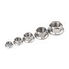 Set of 20 Hex Flange Nuts, M3, M4, M5, M6, M8, M10, 304 Stainless Steel Hex Flange Nuts, Lock Nuts (M6-50)