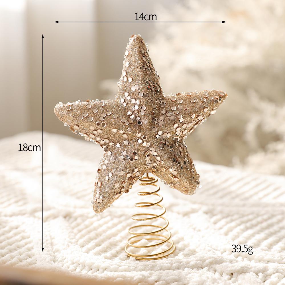 Foam Ball Painted Christmas Tree Star Decoration