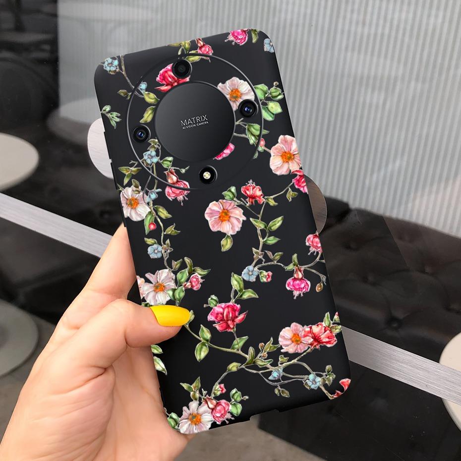 For Honor X9a Fashion Feather Cloud Pattern Phone Case For Honor X9a 5G X 9a ROM-NX1 Candy Color Soft Silicone TPU Back Cover