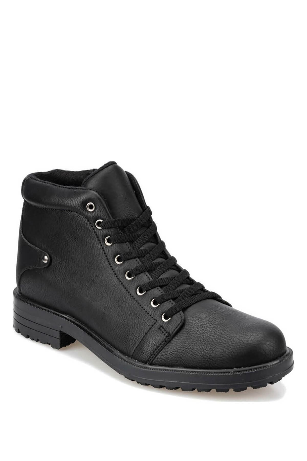 

Men s Fashion Flat Heeled Booties Black Boat Shoes 44