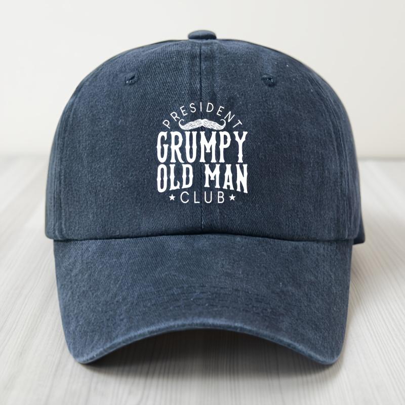 Vintage Baseball Hat 1pc PRESIDENT GRUMPY OLD for Man CLUB Baseball Cap  Adjustable Buckle ClosureAppropriate for Any Season