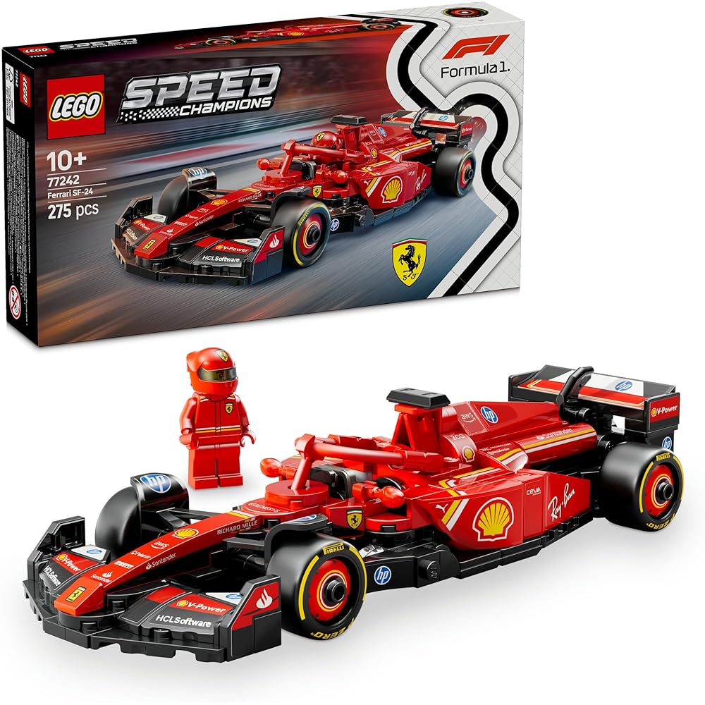 

LEGO Speed Champions Ferrari SF-24 F1 Race Car Toy Building Set for Kids Ages 10-12 77242