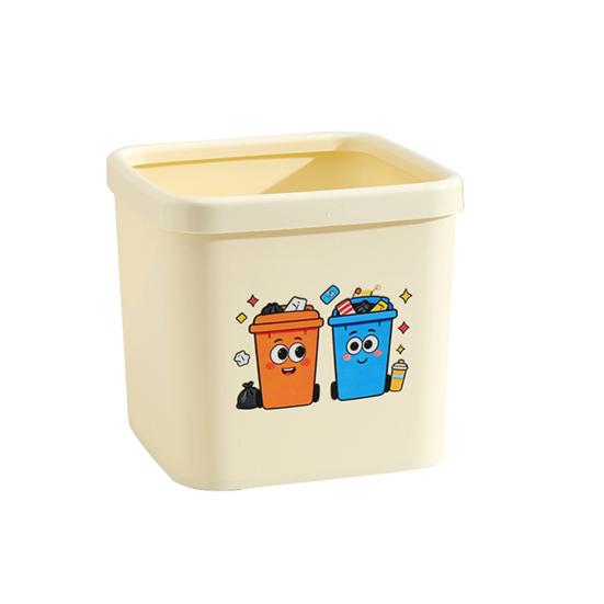 Cartoon Desktop Trash Can Cute Small Waste Bin Funny Tabletop Wastebasket Mini Trash Bin for Home Office Desk Vanity Table