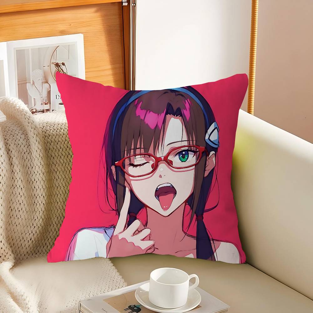 

Makinami Mari Irasutoriasu Cartoon Animation Office Cushion Pillowcase Car Cushion Cover45X45CM Lumbar Pillowcase Sofa 12x12Inch