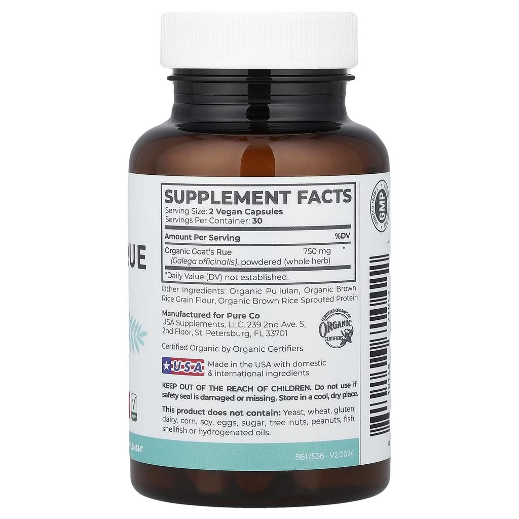 Pure Co., Organic Capricorn, Veggie Capsules, 60 Capsules (375mg per capsule)
