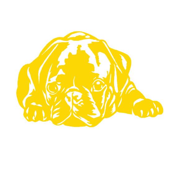 Cute Pug Dog Car-Styling Vehicle Body Window Reflective Decals Sticker Decor