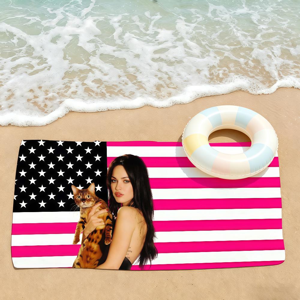 American actress Megan F-Fox Towel Drying Bath Towel Applicable To Light Swimming Camping Yoga Beach Out