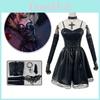 Stilvolles Misa Amane Death Note Anime Cosplay Schwarzes Kleid Für Halloween Und Partys
