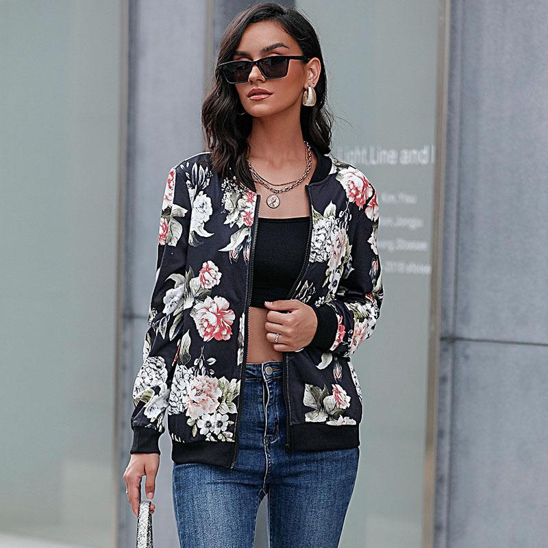 

Повседневный тренд Универсальная модная куртка Женская принтованная куртка Бейсбольная одежда XL