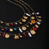 Multi-layer Imitation Pearl Heart Flower Bow Pendant Necklace Vacation Stages and Music Festival Jewelry Party Gift