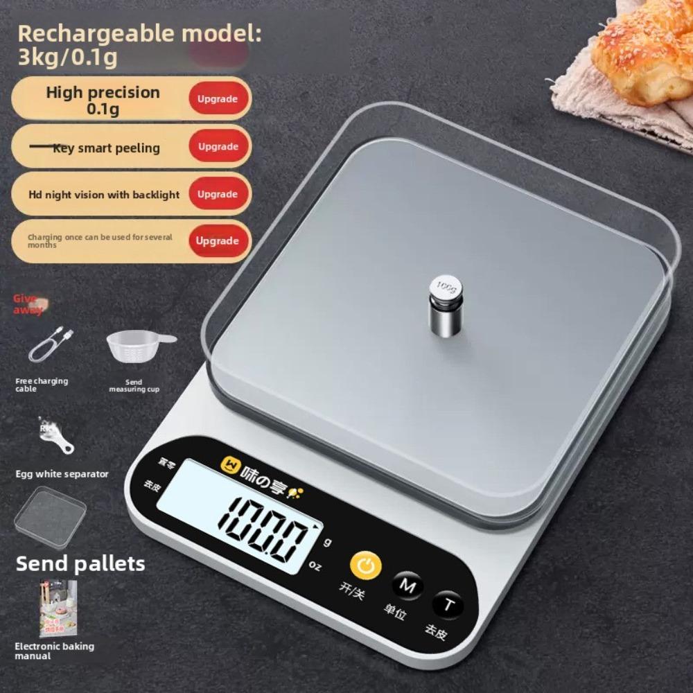 Small Electronic Scale Gram Scale Electronic Scale High Precision Kitchen Scale Baking Precision Household Commercial Food Scale Small Scale