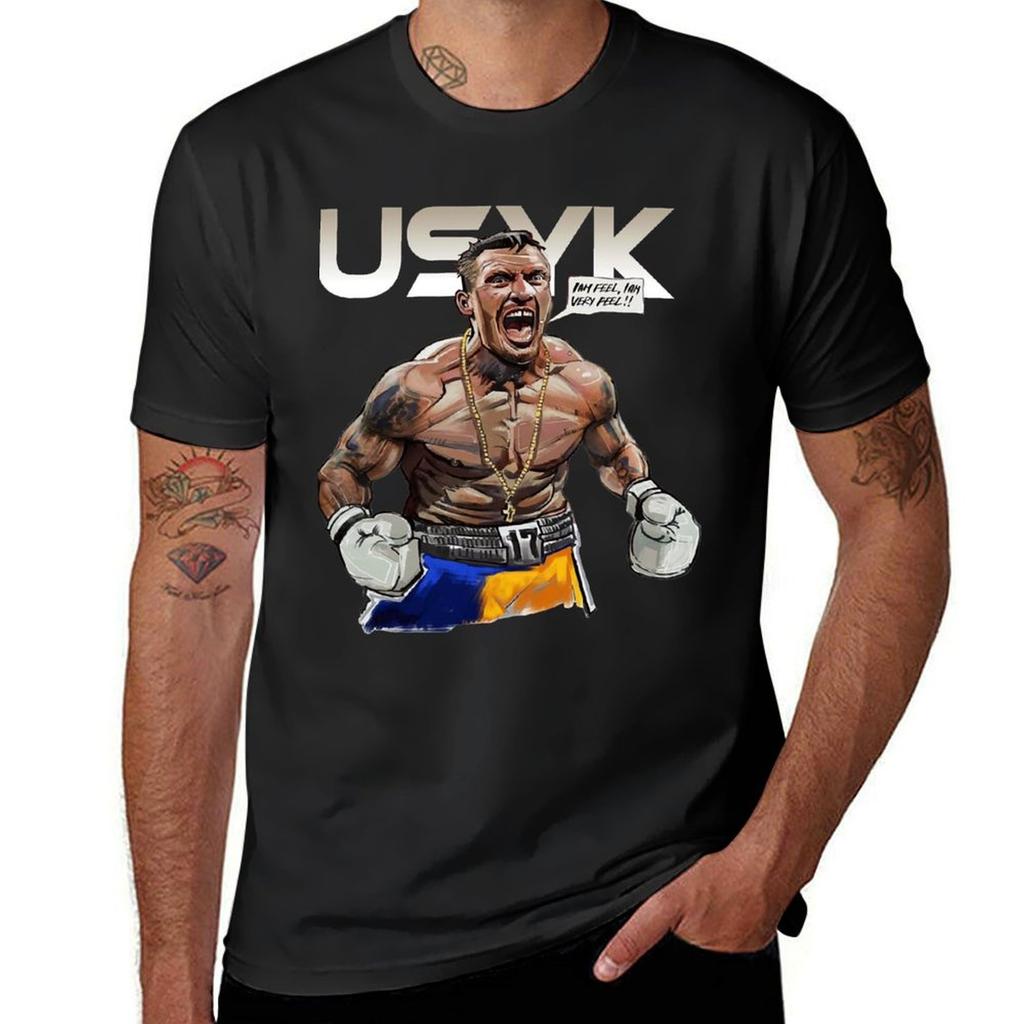 Vintage Oleksandr Usyk I Am Very Feel Heavyweight Champ Cute Gifts T-Shirt Blacks Plus Size Top
