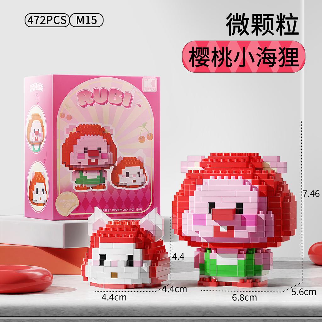 Bloques de Construcción Micro Fruit Loopy Losto Bear Little Beaver Modelo Puzzle Anime Mini Figura de Ladrillos Juguete Para Regalo de Navidad