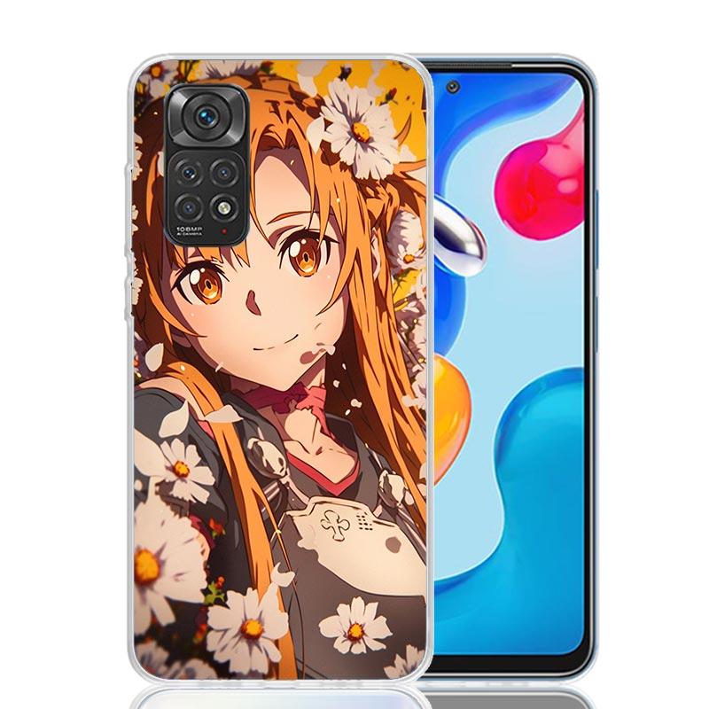 Anime Sword Art Online SAO Phone Case For Xiaomi Redmi Note 15 14 13 12S 12 Pro Plus 11S 11E 11 11T 10S 10 Art Soft Pattern Cove