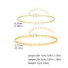 Gold Color Chain Bracelet for Couple Women Men,Stainless Steel Heart Shape Zircon Adjustable Wristband,Valentine's Day Gift