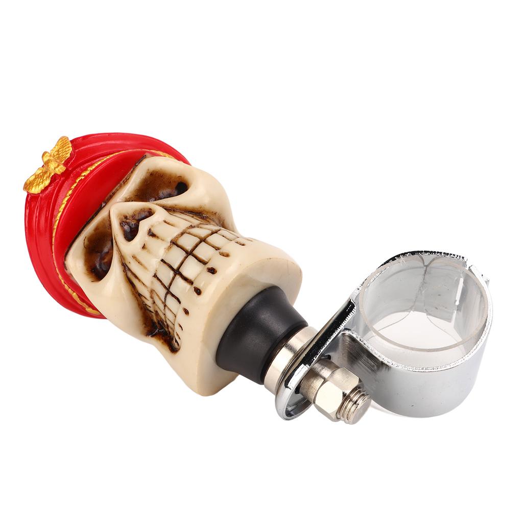 Skull Shape Stee  Wheel   3cm Diameter Metal Resin Turn Knob   for Cars Trucks Tractors Boats