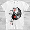Bonsai Tree Ying Yang Japanese Art Drawing Meme Unisex Gift Tee T Shirt M1049
