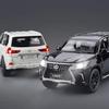 Toyota Lexus LX570 Large Off-Road SUV Simulation Diecast & Toy Vehicles Sounds & Light Pull Back Car 1:32 Alloy Collection Model