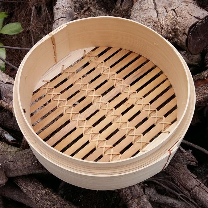 Handmade Deepened Bamboo Steamer Wok for Buns and Baozi - Large Size
