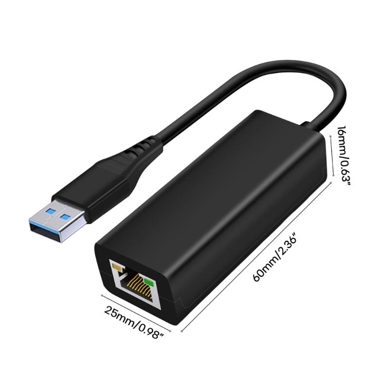 TypeC/USB3.0 to Broadband RJ45 Ethernet Card Converter Network Connection For Desktop, Laptop, Mobilephones