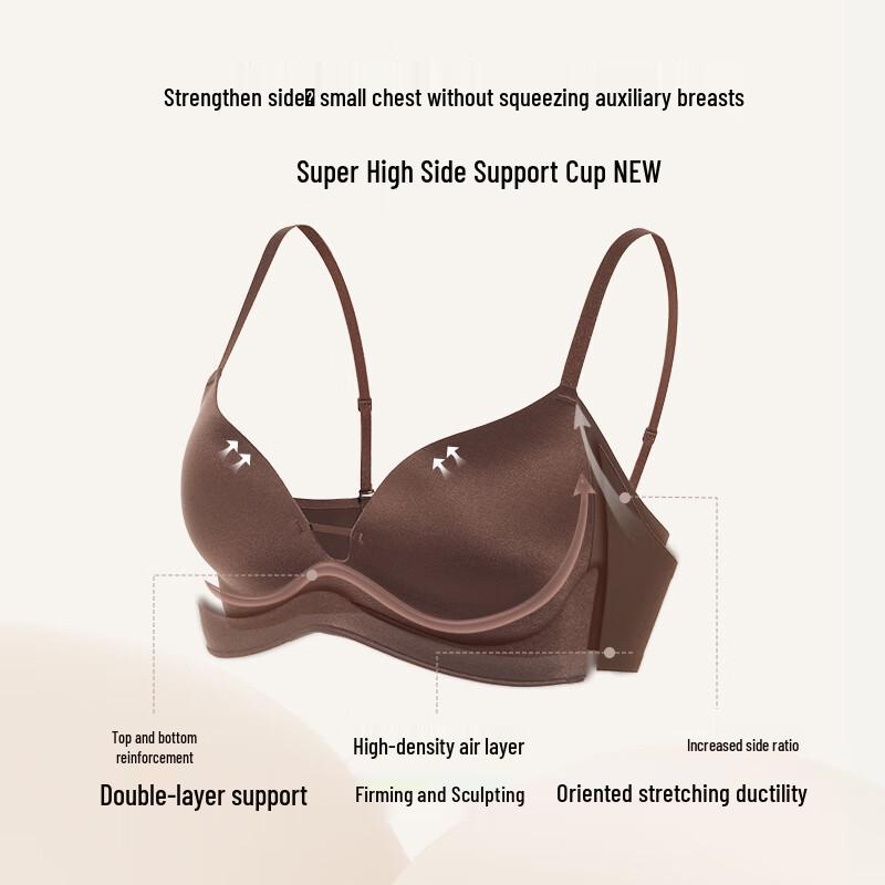 Ubras Seamless Wireless V-Neck Push-Up Bra