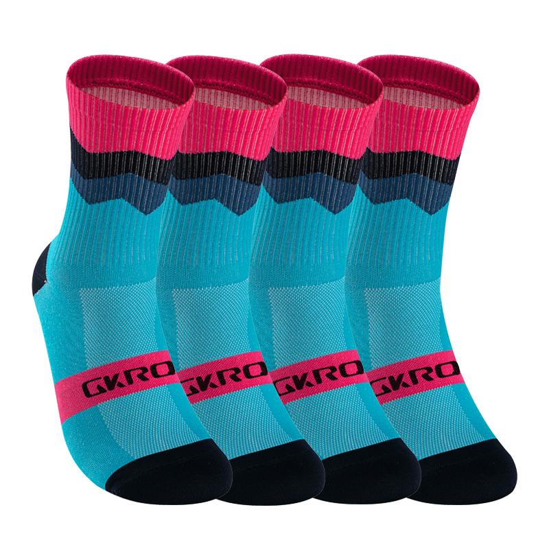 4 Pairs Bike Socks Men Nurse Compression Cycling For Women Mtb Guard Socks Stockings Sport Grip Barre Socks
