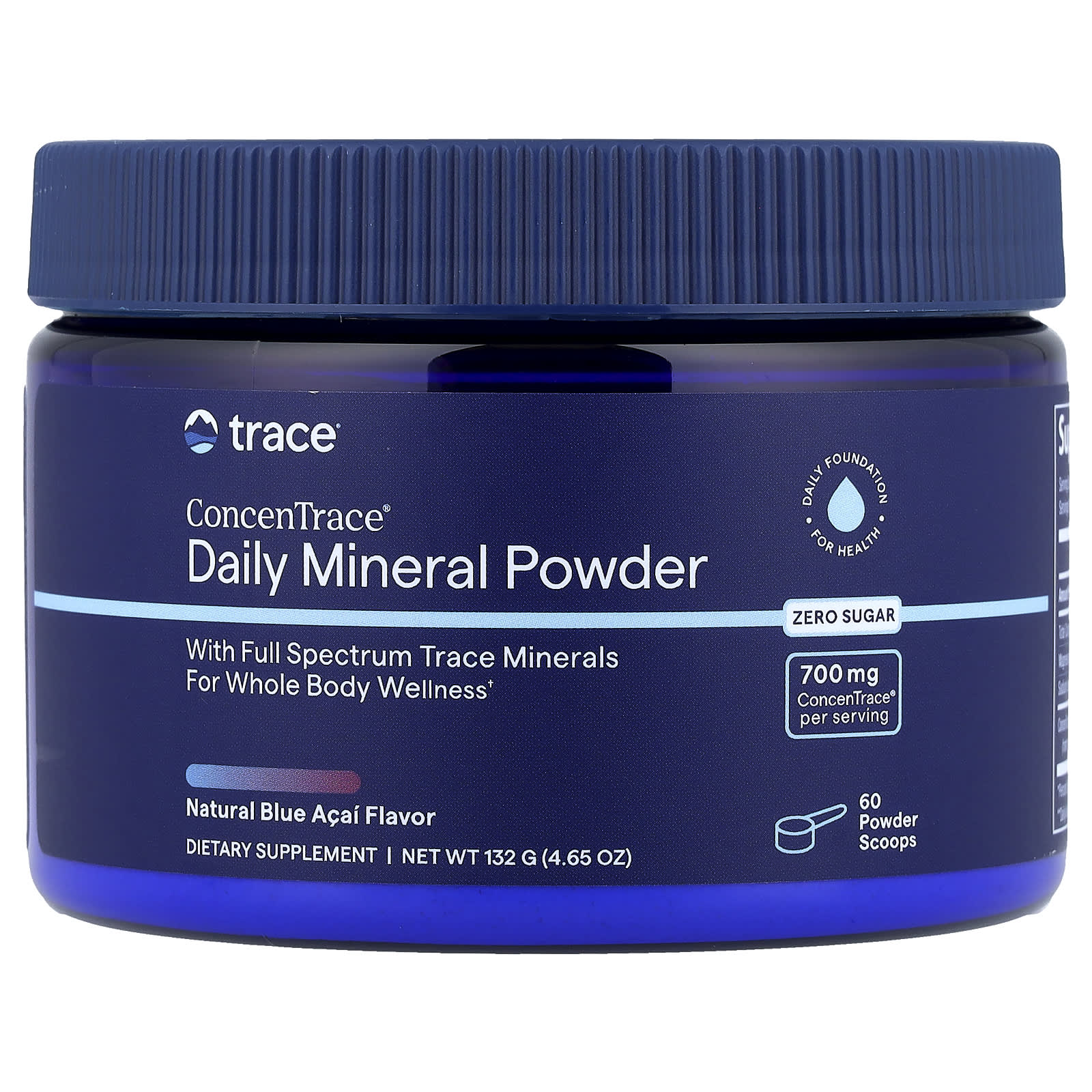 

Trace, ConcenTrace® Daily Mineral Powder, Natural Blue Acai, 4.65 oz (132 g)