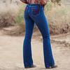 Damen Retro Straight Leg High Waisted Jeans