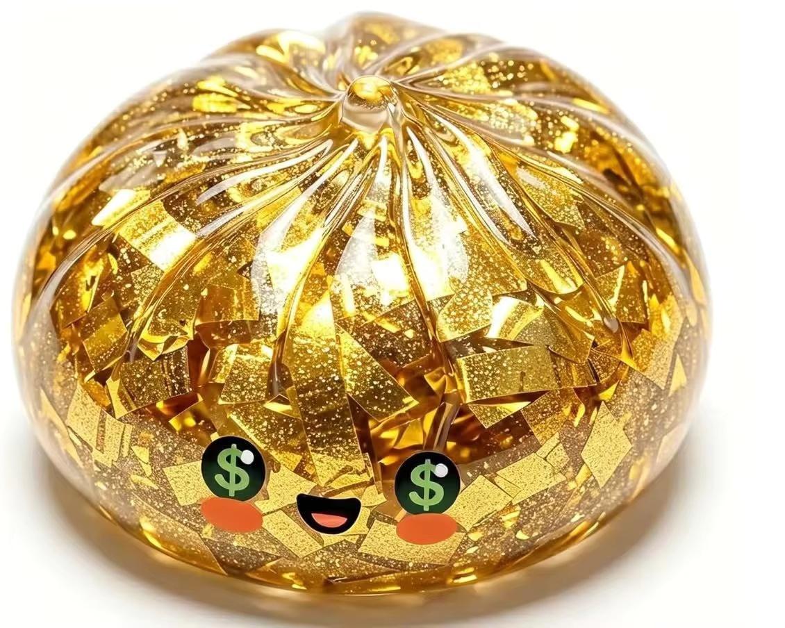 Glitter Haai Dumpling Squishy Speelgoed Zacht Langzame Veerkracht Mini Broodjes Fidget met Stoommandje Gestoomd Gevuld Broodje Knijp Le