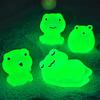 Luminous Cute Frog Ornament Pendant Stereoscopic Micro Garden Landscape Decorations Resin Diy Car Accessory