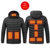 Men's Multi-Zone Hooded Electric Heated Cotton Coat with Long Sleeves