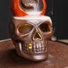 Skull Pumpkin LED Light Backflow Censer Ceramic Craft Creative Halloween Gift with Mesmerizing Skull Table Decoration