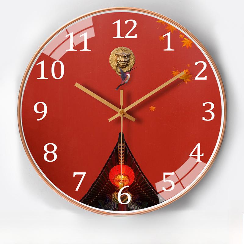12-inch 30cm Creative Automatic Time-pacing Radio Clock Home Living Room Bedroom Silent Radio Clock Wall Clock