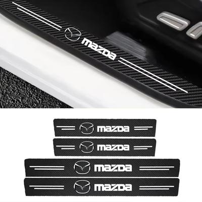 Carbon Fiber Car Door Sill Sticker Door Threshold Protective Sticker for Mazda 3 Bk Bl Bj Bn 323 Axela Atenza CX-3 CX-4 CX5 CX-7