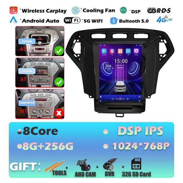 IPS Android 14 For Ford Mondeo 4 2006-2010 Carplay Car Radio Multimedia Video Player Navigaion GPS Stereo