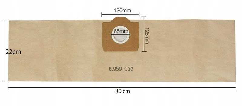 Set of 10 x Kärcher Vacuum Cleaner Bag 6.959-130.0 + Air Filter for Kärcher Vacuum Cleaners 6.414-552.0