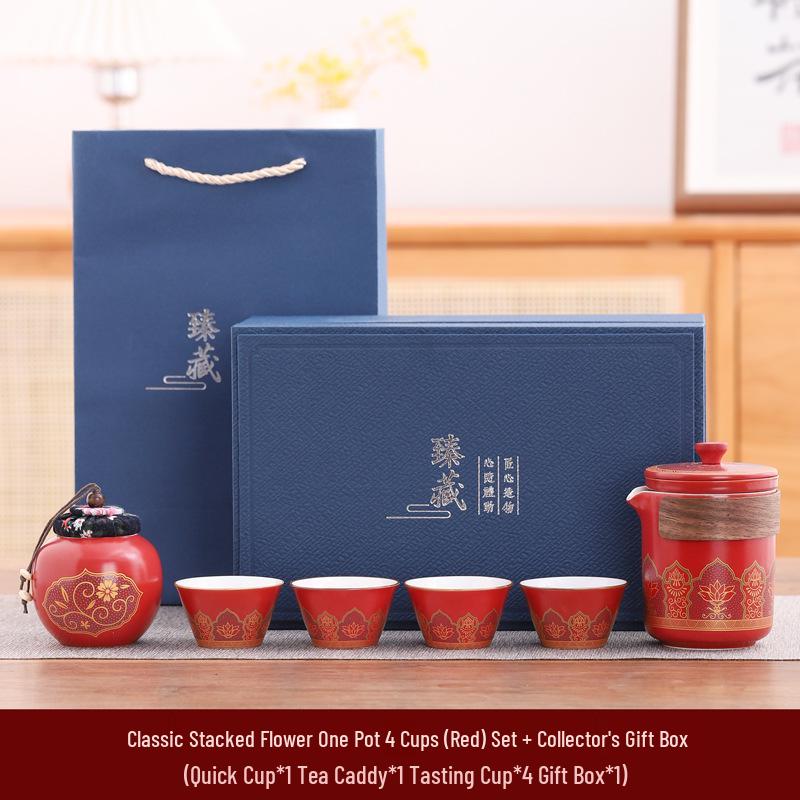 Portable Outdoor Gongfu Tea Set: Quick-Brew Travel Cup with Logo Print - Ideal for Camping and Business Souvenirs