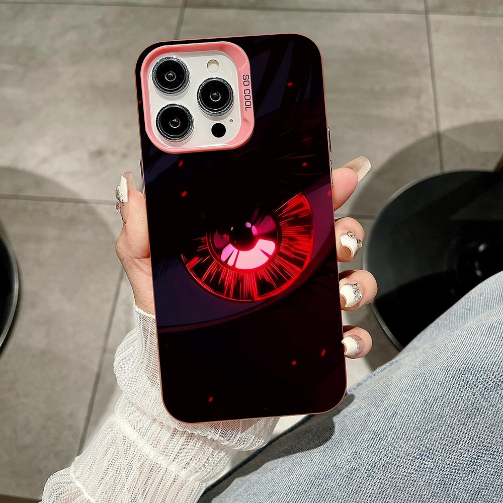 

Anime Eyes Phone Case for iPhone 17 16 15 14 13 12 11 X XR XS Air Pro Max Plus Pink Colorful Silver Cover iPhone17 Pro