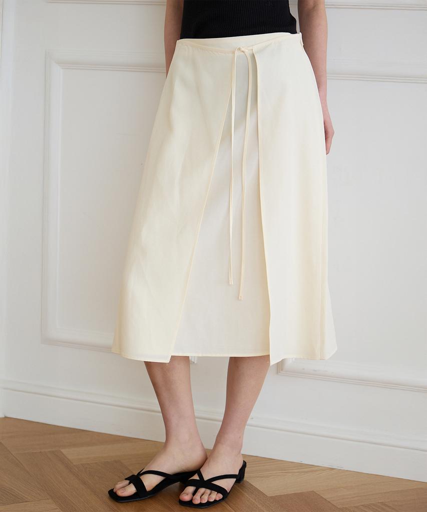 Oeoseoul Layered Banding Skirt [2 Colors]