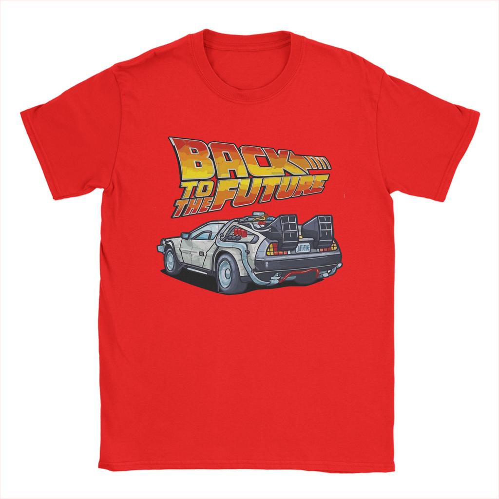 Back To the Future T Shirts DMC DeLorean Cotton Tops Beach Classic Short Sleeves T Shirt O Neck Harajuku Custom Logo Tshirt