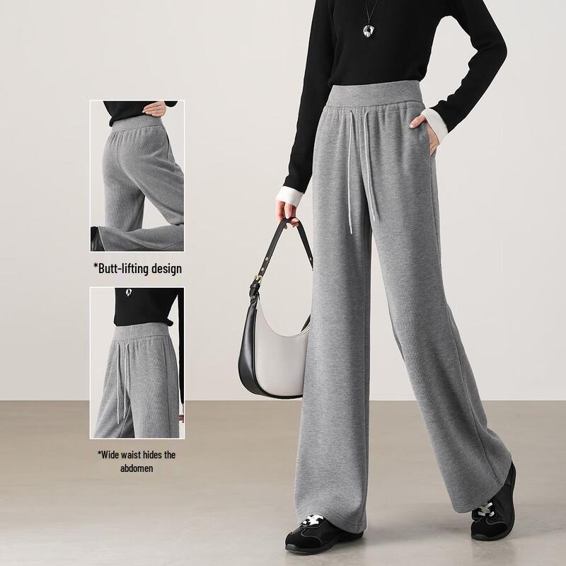 Dámské přiléhavé kalhoty s širokými nohavicemi a rozšířeným střihem pro volný čas