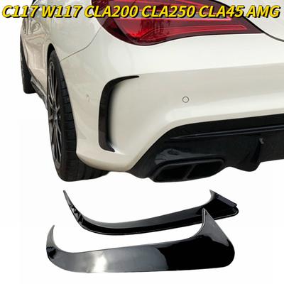 C117 cubierta divisoria de parachoques trasero Canards delantales pegatina para Mercedes Benz W117 CLA200 CLA250 CLA45 AMG 2014-2018 Coche