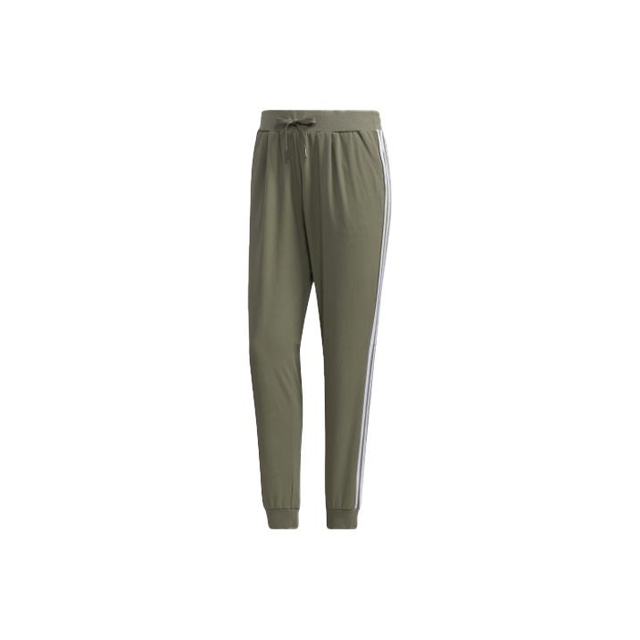

adidas Women s Woven Cuffed 3-Stripes Track Pants Olive Green GF0111 XL