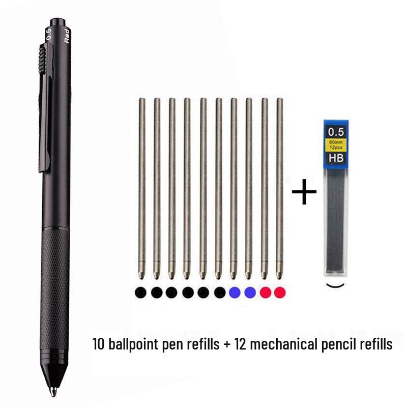 4-in-1 Schwerkraftsensor-Stift: Mehrfarbiger Kugelschreiber und Druckbleistift für Schüler