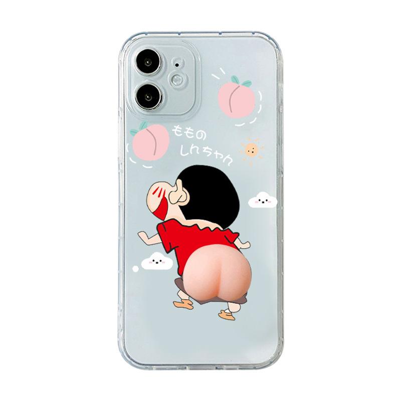 Ins Small Fresh iPhone17promax Suitable for Apple 16Pro Air Cushion Anti-drop 14 Transparent Mobile Phone Case Xr