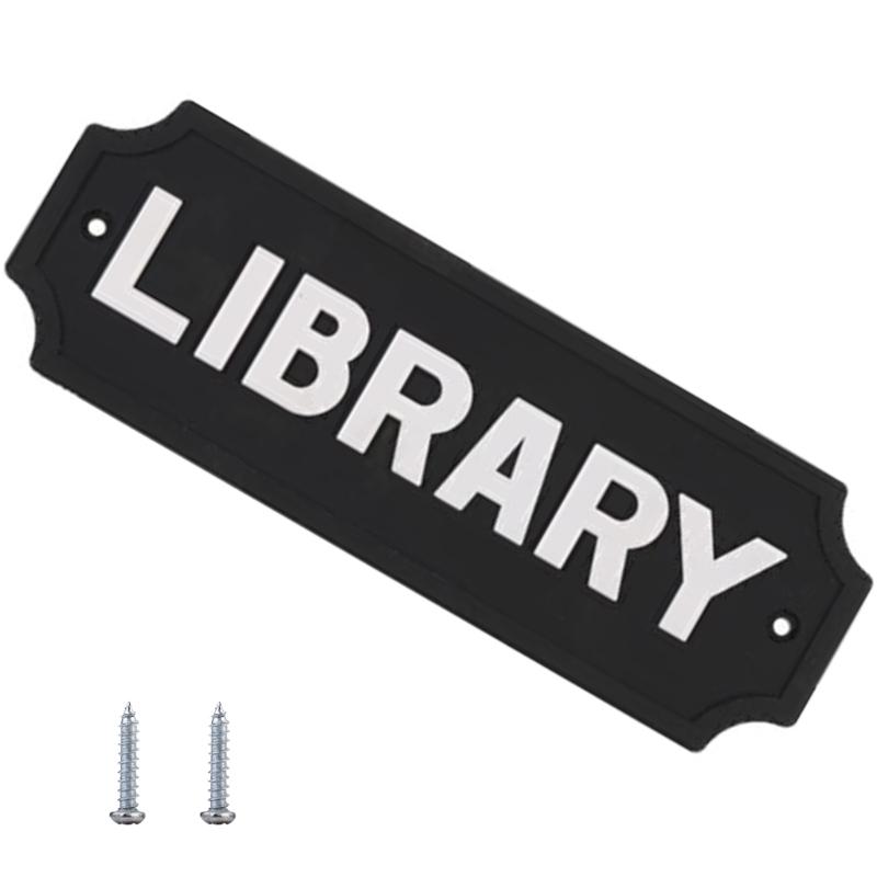 

Flexible Plastic Library Gate Sign Easy Installation Accessory for Home Garden or Bar Wall Hanging Decoration 1