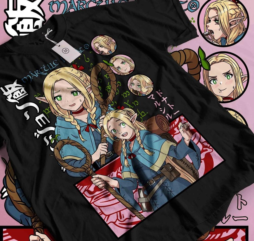 

Marcille Concerned Delicious in Dungeon T-Shirt All Size 547 L